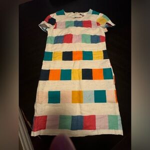 Corey Lynn Calter Clare Cotton Linen Mini Dress size xs Colorful Mod Retro